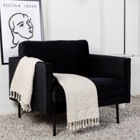 Nohr Fauteuil 'Bladimir' Velvet, kleur Zwart - thumbnail