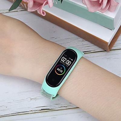 Nylon Geweven Bandje Xiaomi Mi Band 3 / 4 / 5 / 6 / 7 - Mintgroen