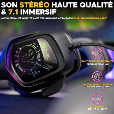 Bekabelde gamingheadset - The G-Lab - KORP COBALT 7.1 - 7.1 surround sound - USB - RGB