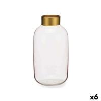 Vaas Roze Gouden Glas 14,5 x 29,5 x 14,5 cm (6 Stuks) - thumbnail