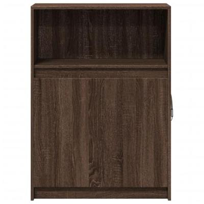 Dressoir met LED 72x34x100 cm bewerkt hout bruin eikenkleur Dressoir met LED 72x34x100 cm bewerkt hout bruin eikenkleur