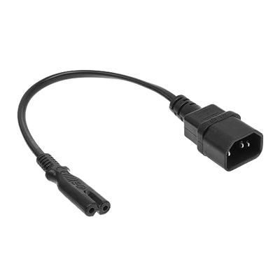 ACT AK5248 Netsnoer Stroomkabel C14 - C7 | Zwart | 20 cm