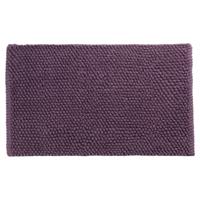 Differnz Popcorn badmat geschikt voor vloerverwarming 100% katoen 50 x 80 cm violet - thumbnail