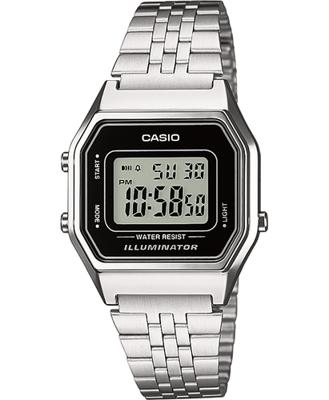 Casio LA680WEA-1EF Horloge Retro digitaal zilverkleurig-zwart