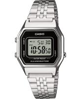 Casio LA680WEA-1EF Horloge Retro digitaal zilverkleurig-zwart - thumbnail