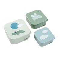 Done By Deer snackbox blije wolken groen, 3st. - thumbnail