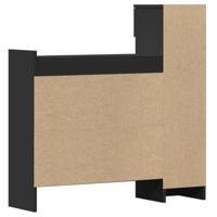 Schoenenkast 100,5x28x100 cm bewerkt hout zwart - thumbnail