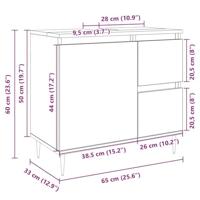 Wastafelkast 65x33x60 cm bewerkt hout sonoma eikenkleurig - thumbnail