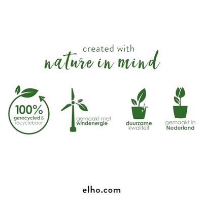 Bloempot Elho Zwart Ø 29 cm Plastic Vierkant Modern