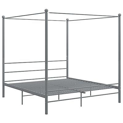 Hemelbedframe metaal grijs 180x200 cm