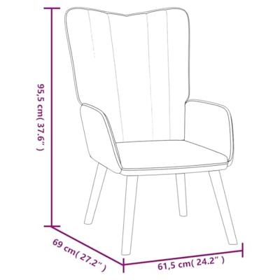 Relaxstoel met voetenbank fluweel zwart