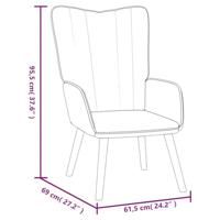 Relaxstoel met voetenbank fluweel zwart - thumbnail