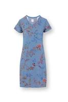 Pip Studio Pip Studio Djoy Short Sleeve Nightdress Bodhi Flower Blue L - thumbnail
