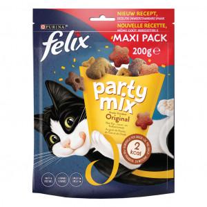 Felix Party Mix Original + Seaside kattensnoep (2x200g) 4 x 200 g Felix Party Mix Original + Seaside kattensnoep (2x200g) 4 x 200 g
