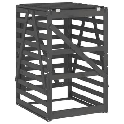 Containerberging 84x90x128,5 cm massief grenenhout grijs Containerberging 84x90x128,5 cm massief grenenhout grijs