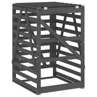 Containerberging 84x90x128,5 cm massief grenenhout grijs - thumbnail