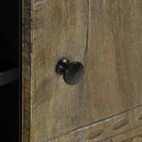 Tv-meubel 105x33,5x46 cm massief mangohout lichtgrijs - thumbnail