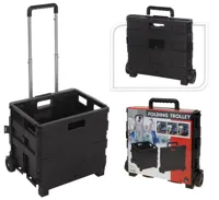 H&S Collection trolley met vouwkrat van pp aluminium - thumbnail