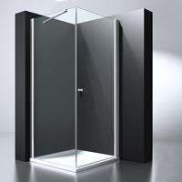 Douchecabine Erico Vierkant Draaideur 90x90x200cm Antikalk Helder Glas Chroom Profiel 6mm Veiligheidsglas Easy Clean - thumbnail