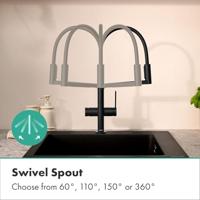 Hansgrohe Talis Select M54 PowderSpray ééngreeps keukenkraan Semi-Pro 3jet, mat zwart - thumbnail