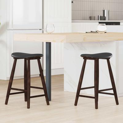 Eettafelstoelen 2 pcs Licht Bruin 46 x 37 x 63 cm