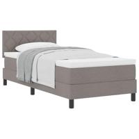 Boxspringbed met matras met matras Taupe 90 x 190 cm Stof - thumbnail