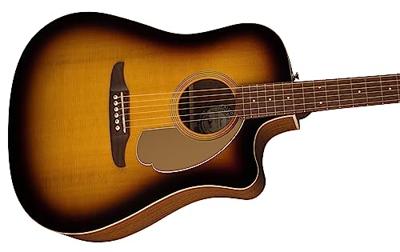 Fender Redondo Player Sunburst WN Gold Pickguard elektrisch-akoestische westerngitaar