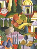 Novamur Leyla Behang met abstracte huizen en bomen - 81661 - thumbnail