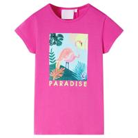 VidaXL Kindershirt 140 donkerroze - thumbnail