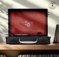 Mixx Audio - BT Revival 55 Stereo Draagbare Vinyl Platenspeler - Zwart - thumbnail