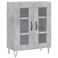 Dressoir 69,5x34x90 cm bewerkt hout betongrijs - thumbnail