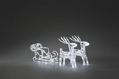 Konstsmide 6192-203 Rendier, Sleeën Koudwit LED Transparant Energielabel: F (A - G)