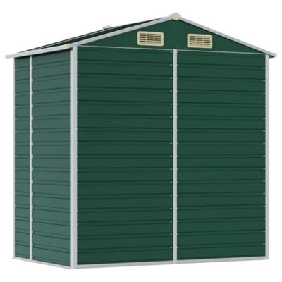 Tuinschuur 191x130x198 cm gegalvaniseerd staal groen