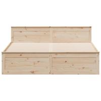Bedframe zonder matras met hoofdbord grenenhout 180x200 cm - thumbnail