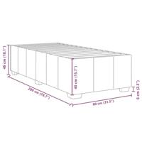 Boxspring met matras stof lichtgrijs 80x200 cm - thumbnail