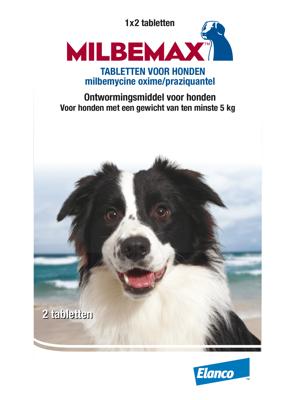 Milbemax Tabletten Hond Groot 5-75kg 4 tabl.