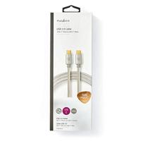 Nedis USB-Kabel | USB-C Male naar USB-C Male | 480 Mbps | 2 m | 1 stuks - CCTB60800AL20 CCTB60800AL20 - thumbnail