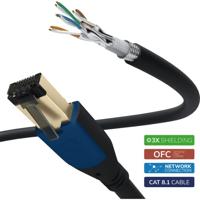 Oehlbach D1C19354 RJ45 Netwerkkabel, patchkabel CAT 8.1 3.00 m Zwart 1 stuk(s) - thumbnail