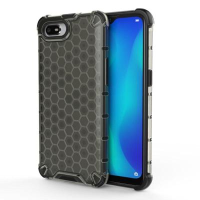 Voor OPPO Realme C2 Shockproof Honeycomb PC + TPU Case(Grijs)