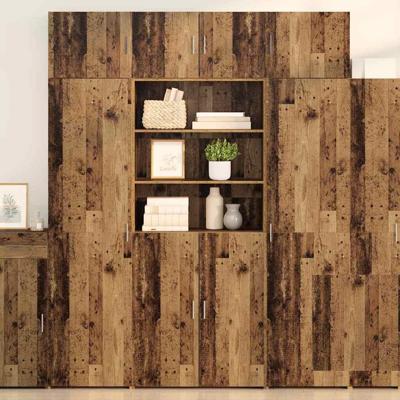 Opbergkast Oud Hout 80 x 42,5 x 225 cm Bewerkt hout