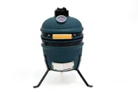 Own grill keramische kamado barbecue 13 inch Mini blauw V2 - thumbnail