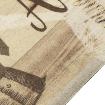 VidaXL Keukenmat wasbaar koffieprint 60x180 cm fluweel bruin VidaXL Keukenmat wasbaar koffieprint 60x180 cm fluweel bruin
