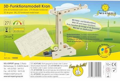 Sol Expert 19590 Motorbetriebener Kran Elektronica, Experimenten, Knutselen, Natuurkunde Bouwpakket Vanaf 14 jaar