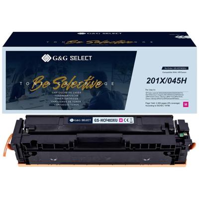 G&G Toner vervangt Canon, HP 201X, 045H Compatibel Magenta CF403X/Cartridge 045H Magenta GS-HCF403X(U)