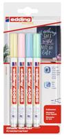 Edding 4085 Krijtmarker Pastelblauw, Pastelgeel, Pastelgroen, Pastelroze 1 mm, 2 mm - thumbnail