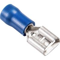 Vlakstekkerhuls geisoleerd 6,3 x 08 mm 2,5 mm blauw 100 stuks - thumbnail