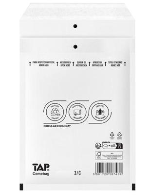 Comebag luchtkussenenveloppen, ft 150 x 215 mm, met stripsluiting, wit, doos van 100 stuks Comebag luchtkussenenveloppen, ft 150 x 215 mm, met stripsluiting, wit, doos van 100 stuks