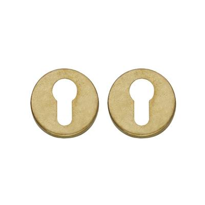 Cilinderrozetten verdekt ø49x7mm messing getrommeld