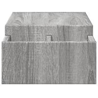 Monitorstandaard met opbergruimte 70x27x15 cm hout grijs sonoma - thumbnail