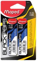 Maped Black'peps potloodstiften, 0,5 mm, HB, blister van 2 etuis van 12 stuks - thumbnail